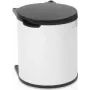 Šiukšliadėžė Brabantia 428081 15 L apvali juoda balta