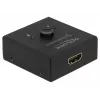 DeLock HDMI 2 į 1 dvikryptis kompaktiškas 4K 60 Hz jungiklis - Mažmeninė dėžutė - Vaizdo/garso jungiklis - 2 x HDMI - Staliniam naudojimui (64072)