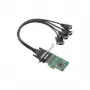 Moxa CP-104EL žemo profilio PCIe nuosekliojo prievado adapteris - 4 x RS-232