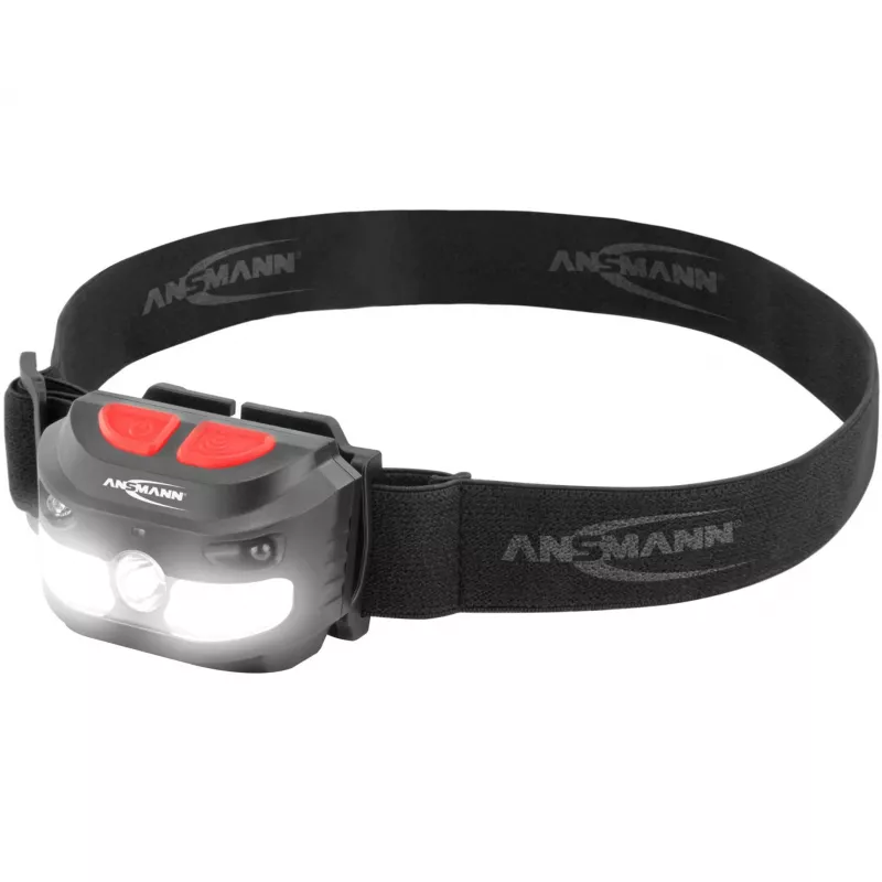 Ansmann HD250RS ant galvos juostos nešiojamas žibintuvėlis, juodas, COB LED 4W IP54