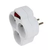 Maitinimo skirstytuvas ESPERANZA ELK304W — 3 lizdų jungiklinis patalpų elektros skirstytuvas, baltas, E tipo, 16 A, 220–240 V, 3680 W