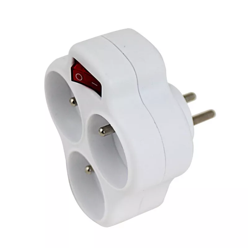 Maitinimo skirstytuvas ESPERANZA ELK304W — 3 lizdų jungiklinis patalpų elektros skirstytuvas, baltas, E tipo, 16 A, 220–240 V, 3680 W