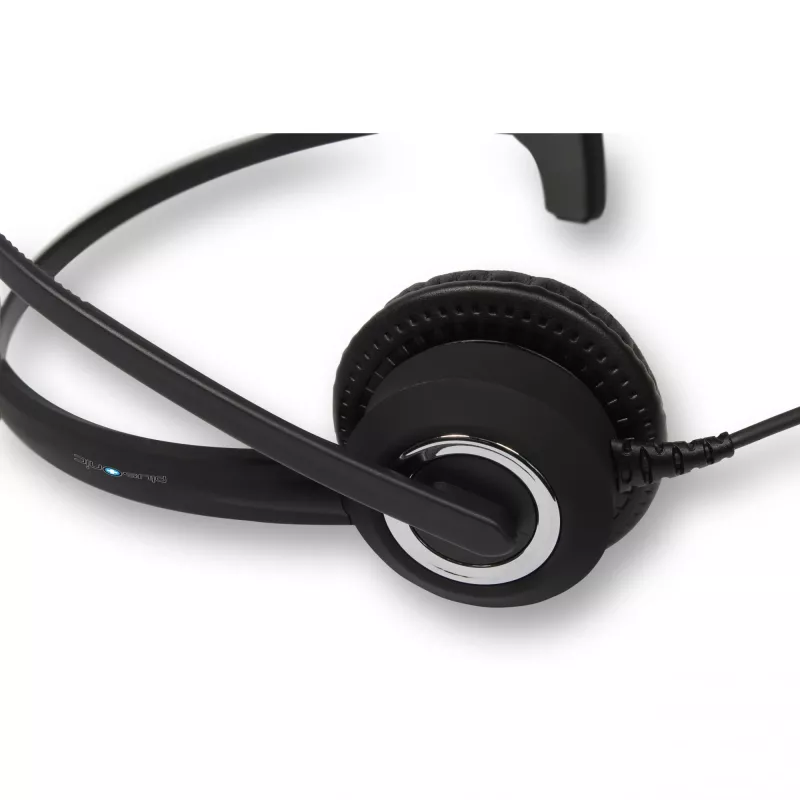 Mono USB ausinės Plusonic 10.1P — vienos ausies USB ausinės, suderinamos su Teams ir Skype