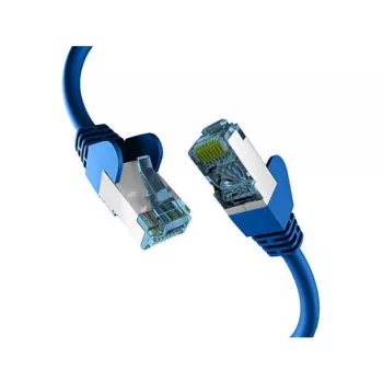 EFB-Elektronik RJ45 komutacinis kabelis su Cat.7 neapdorotu kabeliu, mėlynas, 1,5 m, S/FTP PIMF tinklo kabelis, LAN, DSL