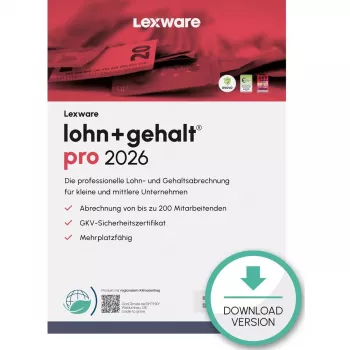 Lexware lohn+gehalt pro 2026 Apskaita 1 licencija