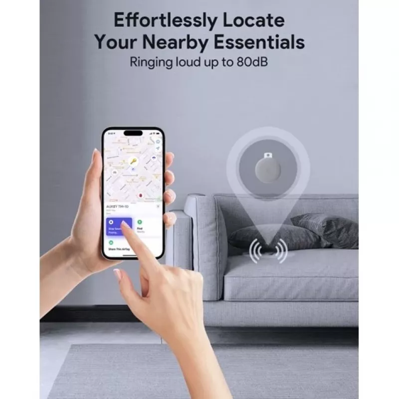 AUKEY Smart Mini Air Tag Bluetooth Tracker, skirtas „Apple Track Mate 1“ serijai TM-10