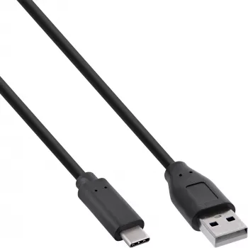 USB 2.0 laidas InLine USB-C į A, 1 m, juodas (B-35731)