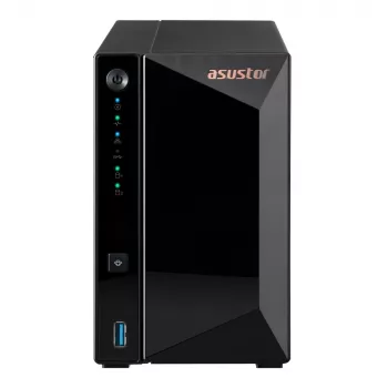 Asustor DRIVESTOR 2 Pro Gen2 AS3302T v2 NAS Realtek RTD1619B 2 GB DDR4 ADM juoda