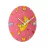 NeXtime klok 8810 Tickle My Tummy, Ø30 cm, sieninis, rožinės / įvairiaspalvės spalvos