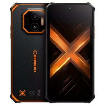 Išmanusis telefonas HAMMER Energy X2 — Android 15, MediaTek Helio G81, 6,1 colio 1560×720 IPS, 6 GB RAM, 128 GB, Dual SIM, 4G, 50 MP, 5000 mAh, IP68