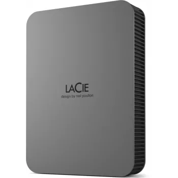 LaCie Mobile Drive Secure 5TB nešiojamasis išorinis kietasis diskas 2,5 col. Mac ir PC, pilkos spalvos, su duomenų atkūrimo paslauga (STLR5000400)