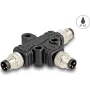 Kabelio skirstytuvas DeLOCK M8 T-Splitter A-coded 3 pin 1 x kištukas į 2 x kištukus lygiagretusis sujungimas