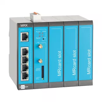4G maršrutizatorius INSYS icom MRX5 LTE — Fast Ethernet 10/100 Mbps, BGP/OSPF/RIP, IPSec, RADIUS
