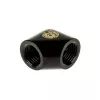 Bitspower adapteris 90 laipsnių G1/4 lizdas į G1/4 lizdą, juodas matinis