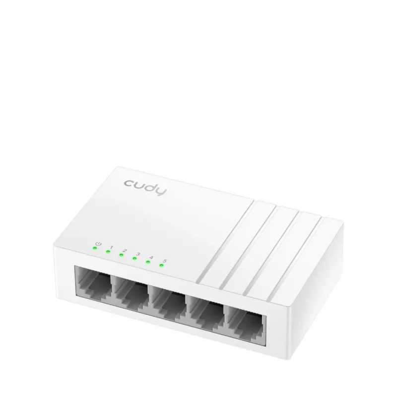 Tinklo komutatorius Cudy GS105U — Nevaldomas 5 prievadų Gigabit Ethernet (10/100/1000), baltas, 5 V