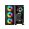 SAVIO kompiuterio korpusas Raptor X1 ARGB stiklo/tinklelio juodas