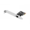 Vidinė eterneto tinklo plokštė LANBERG PCE-1GB-201, PCI Express, 1× RJ-45 Gigabit (1000 Mbit/s), juoda
