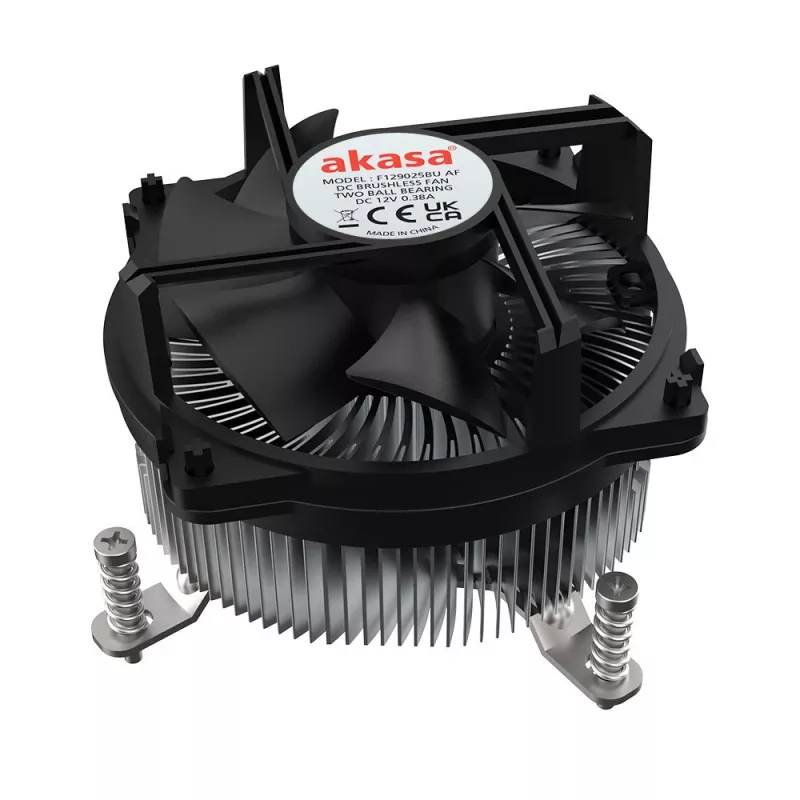Akasa Intel LGA1700 procesoriaus hibridinis aušintuvas 9 cm aliuminis, juodas 1 vnt.