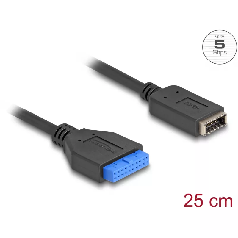 DeLOCK USB laidas kontaktinė jungtis vidiniam USB Type-E Key A 25 cm