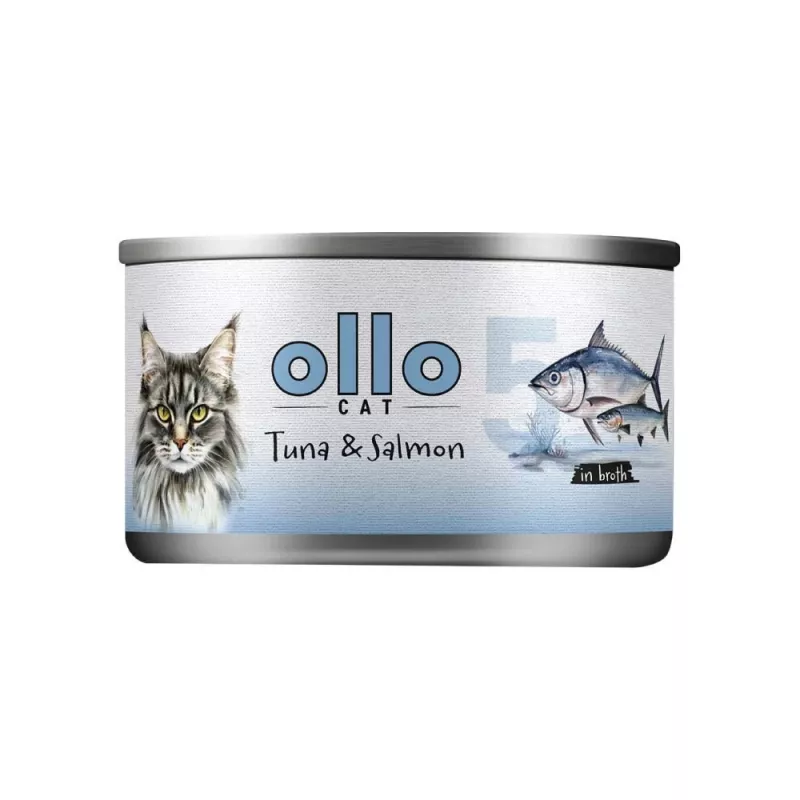 Ollo Tunas su lašiša sultinyje Nr. 5, 70 g