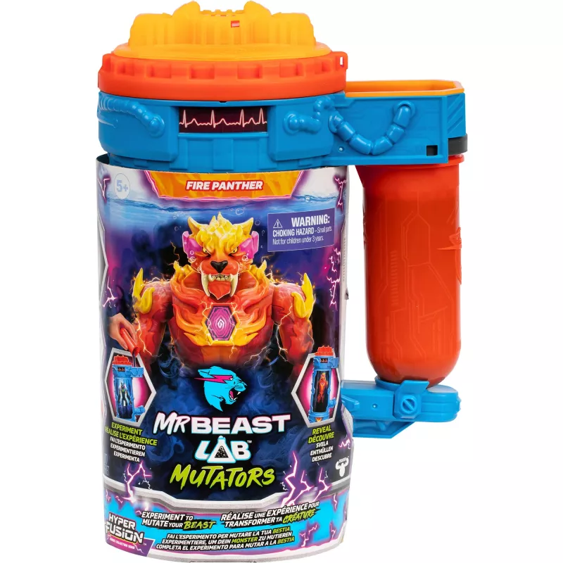 MrBeast Lab Mutators S2 Mutation Chamber - Flame Panther, žaidimo figūrėlė