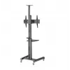 Ant grindų statomas televizoriaus stovas Gembird TVS-70T-02 37–70 colių ekranams, maks. 70 kg, VESA 200x200–600x400, pakreipimas ±5°/−12°, reguliuojamas aukštis, ratukai, kabelių valdymas