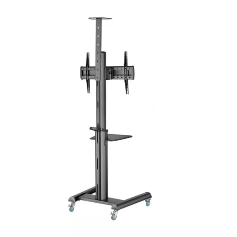 Ant grindų statomas televizoriaus stovas Gembird TVS-70T-02 37–70 colių ekranams, maks. 70 kg, VESA 200x200–600x400, pakreipimas ±5°/−12°, reguliuojamas aukštis, ratukai, kabelių valdymas