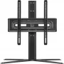 One For All stalinis stovas Base TV Holder SOLID – Tinka visų tipų televizoriams nuo 32 iki 65 colių – LCD/LED/Plazminis/OLED/QLED – sukasi (90°) pakreipiamas (15°) – Reguliuojamas aukštis – VESA 60