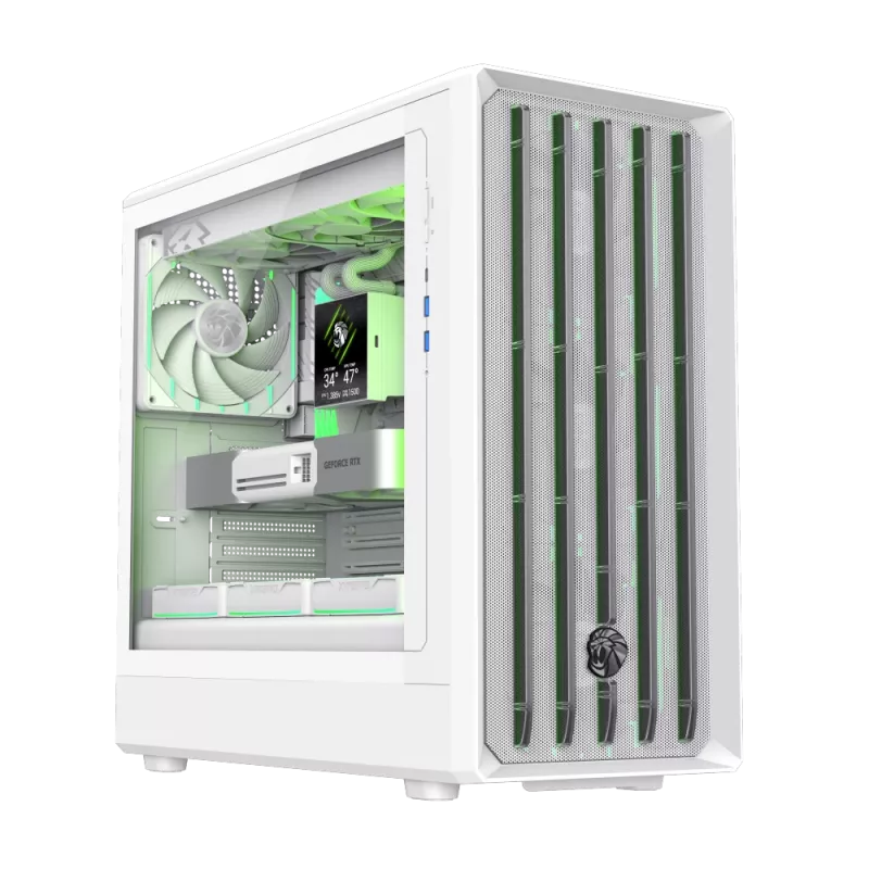 Gamemax korpusas | CLAW 460 WH | Baltas | Mid-Tower | Maitinimo blokas komplekte: Ne