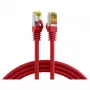 EFB-Elektronik RJ45 komutacinis kabelis Cat.6A S/FTP LSZH Cat.7 neapdorotas kabelis raudonas 0,15 m