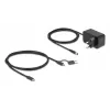 DeLOCK 64326 sąsajų šakotuvas USB 3.2 Gen 2 (3.1 Gen 2) Type-C 10000 Mbit/s juodas