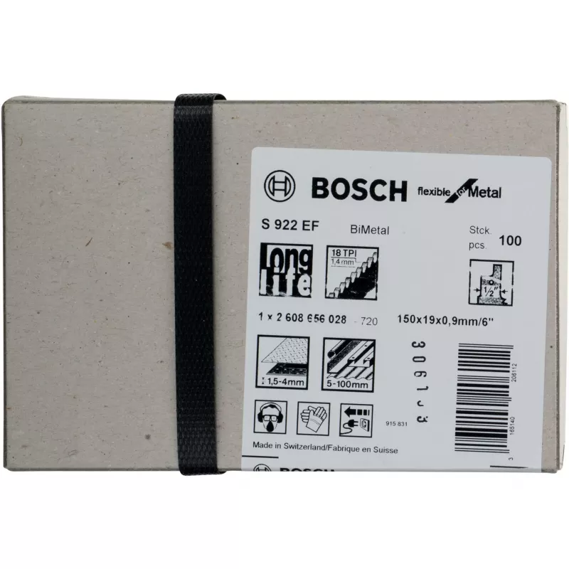 Bosch 2 608 656 028 siaurapjūklio/smilkinio/stūmoklinio pjūklo geležtė, bimetalinė, 100 vnt.