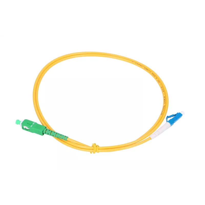 Patchcord Extralink SC/APC į LC/UPC Vienmodis G.652D 3mm Simplex 1m