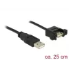 USB laidas DeLOCK 85462 USB 2.0 0,25 m Juodas