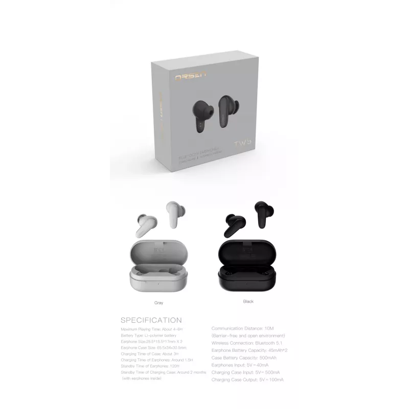 Ausinės Orsen T3 Bluetooth