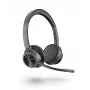Ausinės HP POLY Voyager 4320 Microsoft Teams sertifikuotos, laidinis ir Bluetooth ryšys, USB-A + BT700 siųstuvas-imtuvas, ausis dengiančios, 1,5 m laidas, 162 g, juodos