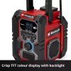 Nešiojamas radijas EINHELL TE-CR 18 Li DAB+ FM Bluetooth USB, maitinamas baterijomis (suderinamas su TE-CR 18 Li)