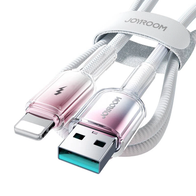 USB-A į Lightning laidas Joyroom S-A42 3A 1,2 m baltas