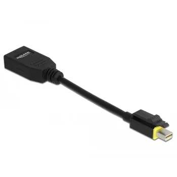 DeLOCK - DisplayPort adapteris - Mini DisplayPort (M) su fiksavimu į DisplayPort (M) - DisplayPort 1.4 - 15 cm - be halogenų, 8K palaikymas - juoda (65978)