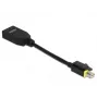 DeLOCK - DisplayPort adapteris - Mini DisplayPort (M) su fiksavimu į DisplayPort (M) - DisplayPort 1.4 - 15 cm - be halogenų, 8K palaikymas - juoda (65978)