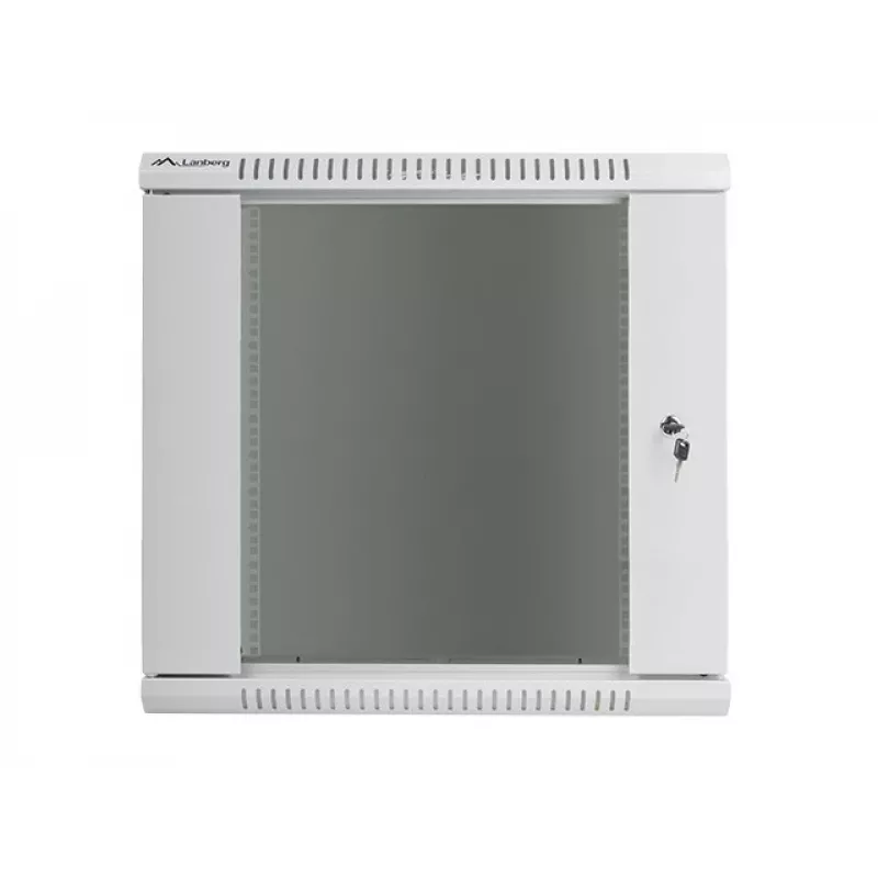 Prie sienos montuojamas tinklo stovas LANBERG WF01-6412-10S, 12U, 19 colių, 600×450×640 mm, IP20, 60 kg