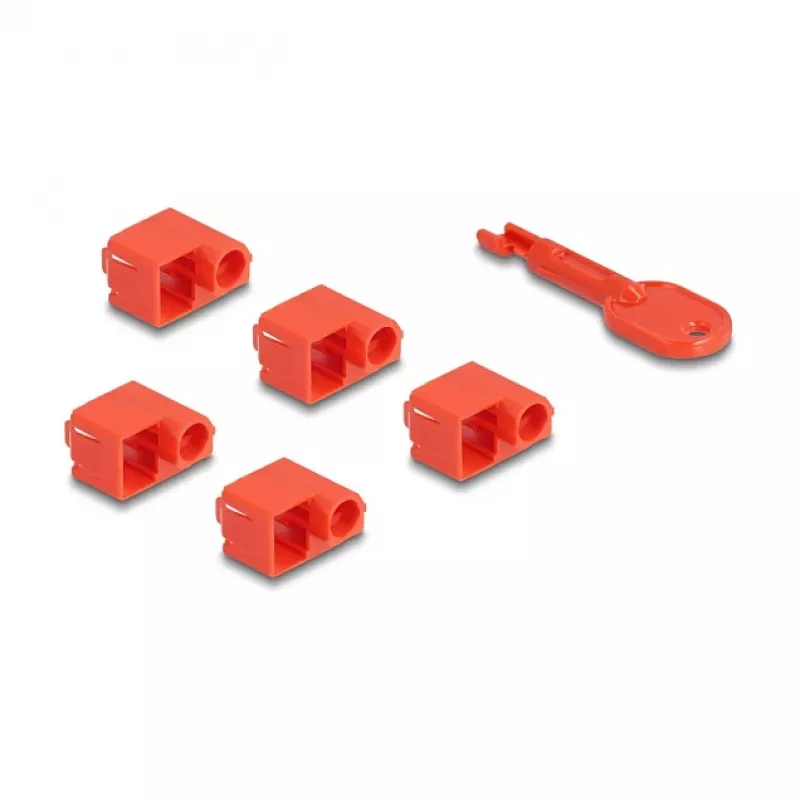 Prievado blokatorius DeLOCK 20929 RJ45 10 vnt. Raudonas
