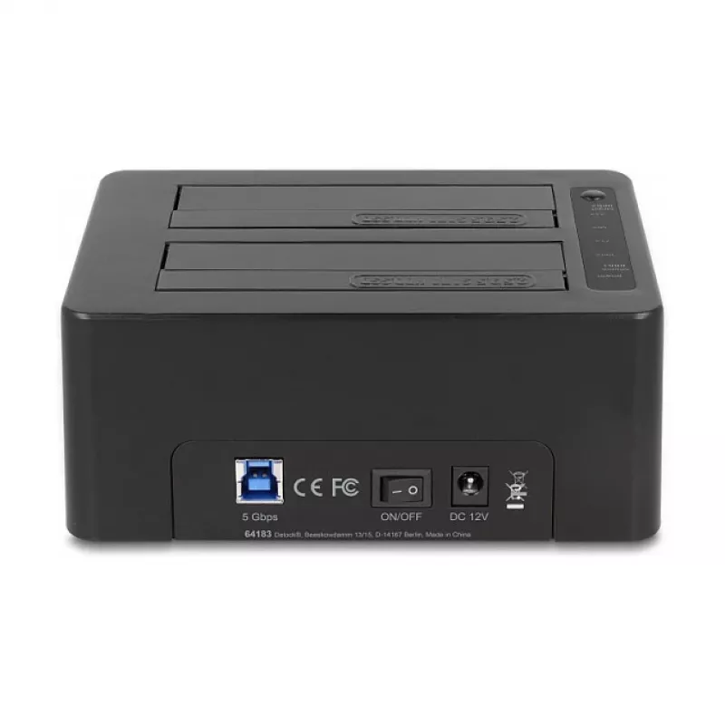DeLOCK USB dviguba prijungimo stotelė 2 x SATA HDD/SSD su klonavimo funkcija ir kortelių skaitytuvu