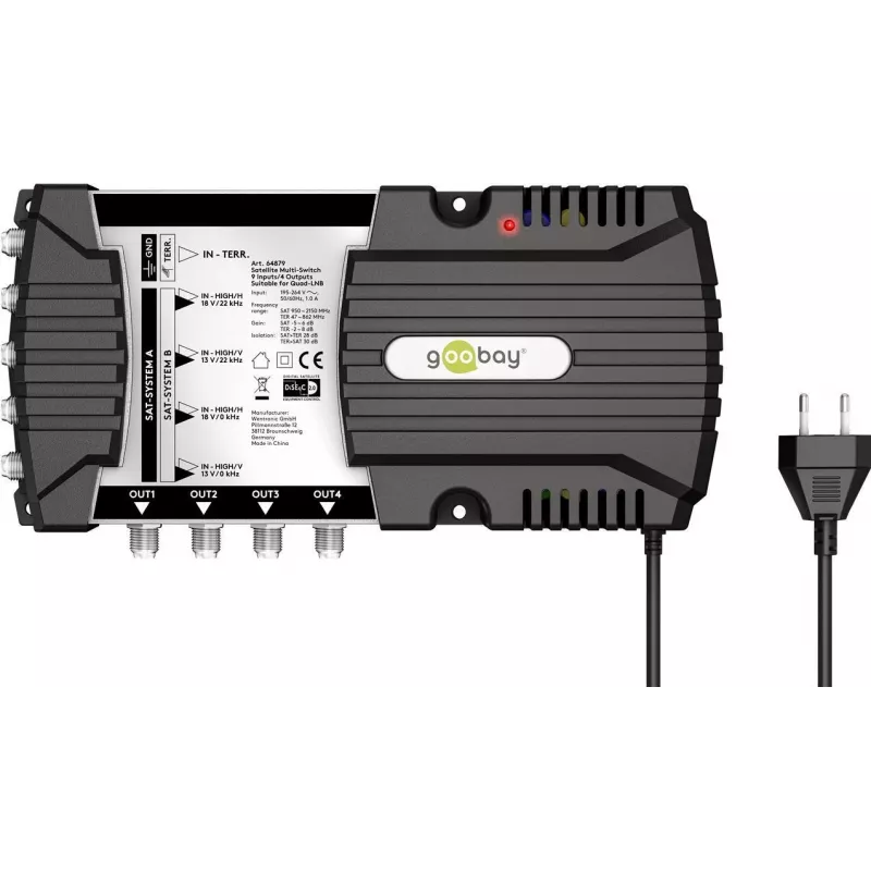 Goobay Satellite Multiswitch 9 Inputs/4 Outputs (64879)
