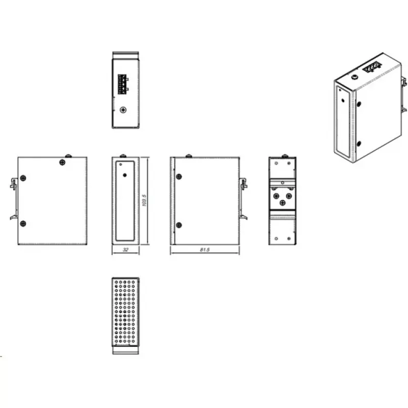 DC-DC keitiklis ALLNET ALL-B101 12–24VDC į 48–54VDC, iki 200W