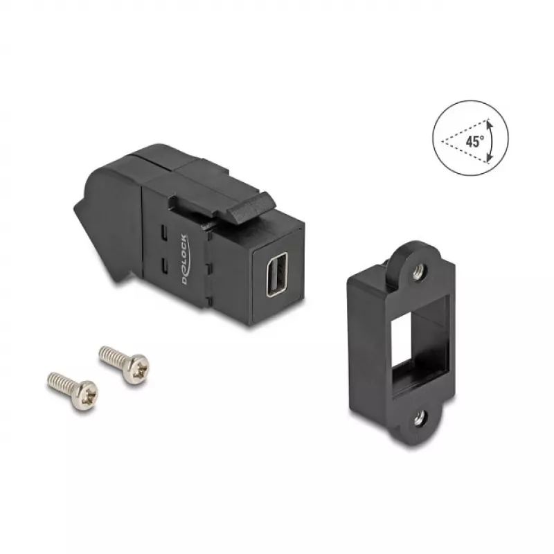 DeLOCK 67154 kabelių lyčių keitiklis Mini DisplayPort DisplayPort Juoda
