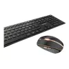 CHERRY DW 9100 SLIM klaviatūra Pelė įtraukta Universali RF Wireless + Bluetooth Nordic Juoda
