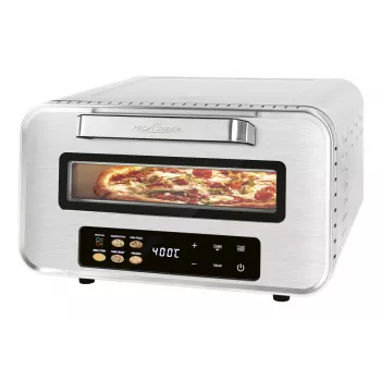 Picų krosnelė ProfiCook PC-PO 1323 — stalviršinė picų krosnelė, 1 pica, 2100 W, nerūdijantis plienas, skaitmeninis laikmatis