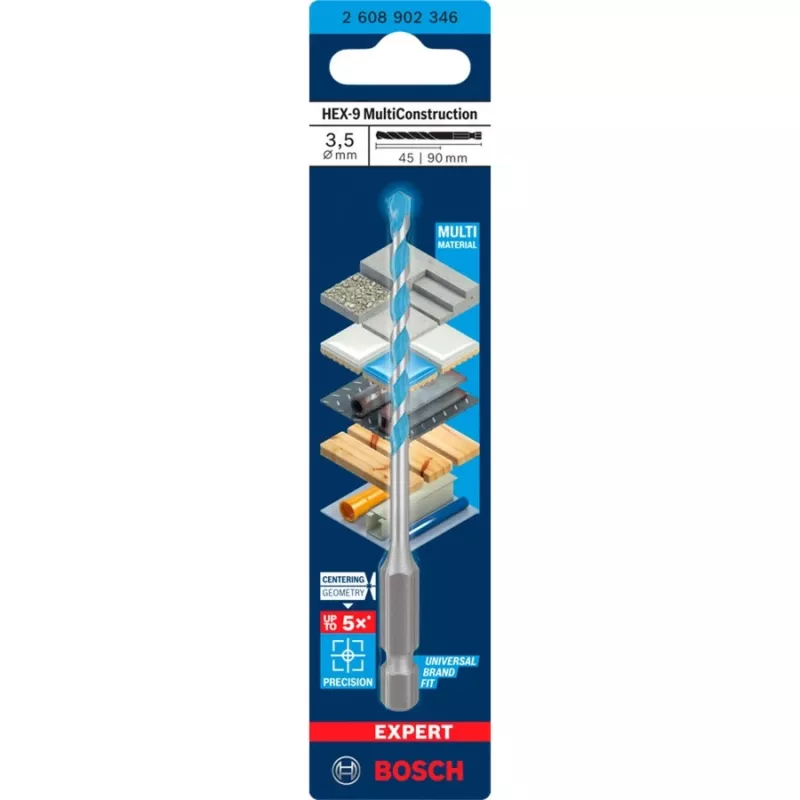 Expert HEX-9 Multi Construction betono grąžtas 3,5 mm 1 vnt. (2608902346)