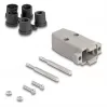 Kabelio apvalkalas DELOCK D-Sub plastikinis korpusas 9 kontaktų kištukui/lizdui su guminiais tarpikliais, pilkas, 31,2×47,9×16,6 mm